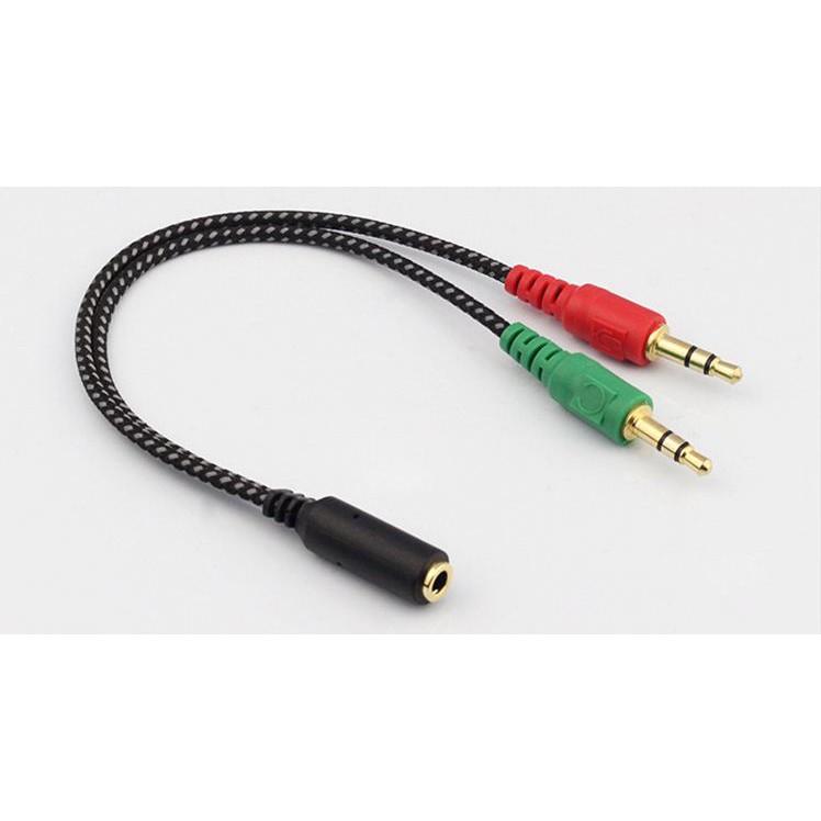 Jack gộp audio và mic 3.5mm Jack gộp tai nghe 3.5, cáp gộp, dây gộp