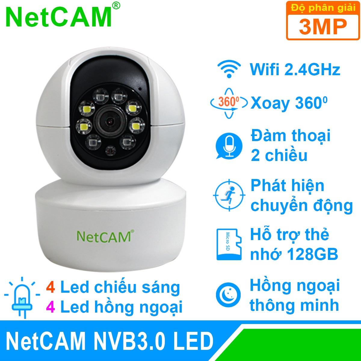 Camera IP wifi NetCAM NVB2.0 / NVB3.0 / NVB4.0 - Độ phân giải 2MP / 3MP / 4MP, Xoay 360 độ, có Đàm thoại, Cảnh báo chuyển động - Hãng Phân Phối Chính Thức