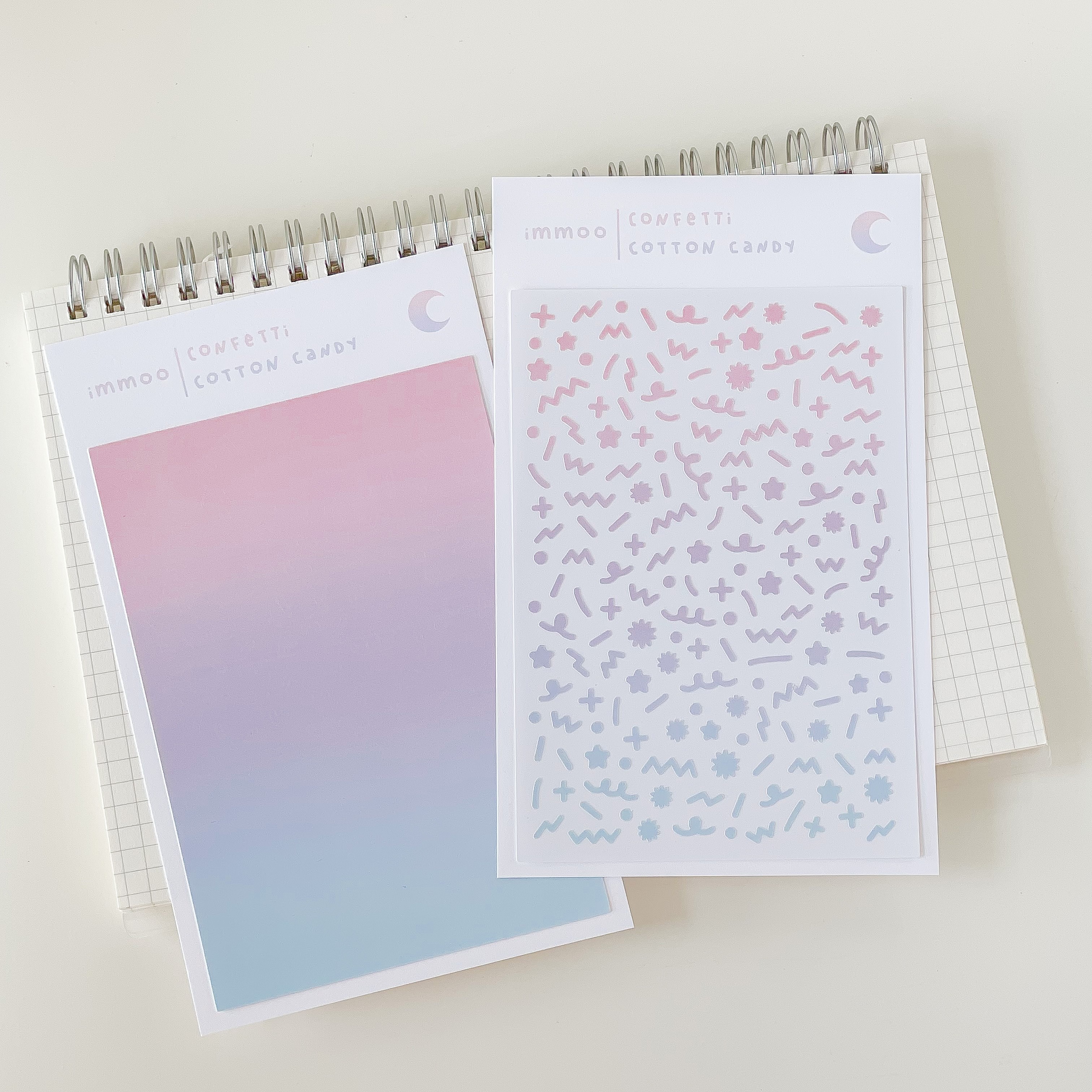 Sticker confetti màu kẹo bông gòn | Hình dán confetti màu ngọt | immoo |