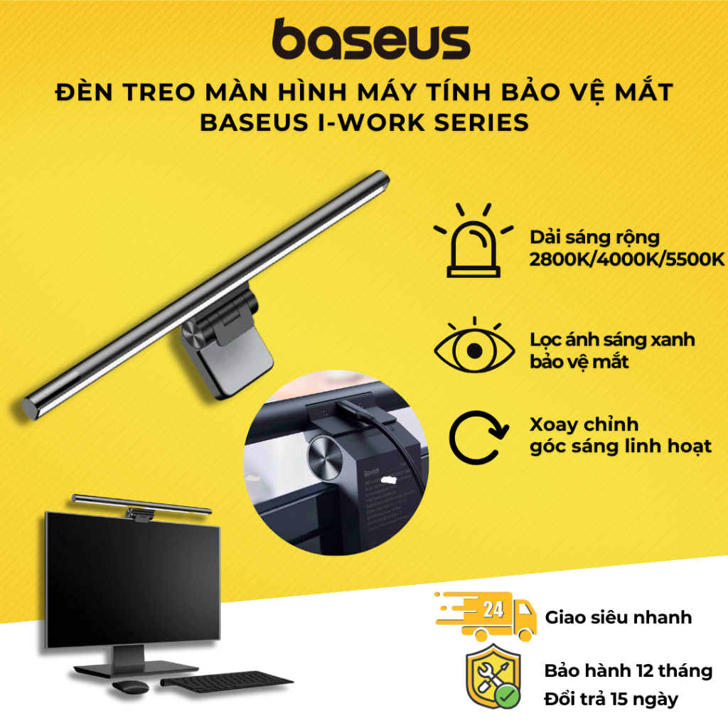Đèn treo màn hình bảo vệ mắt Baseus i-Work Series