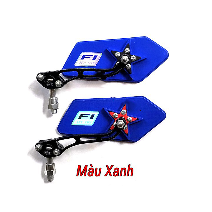 GƯƠNG CHIẾU HẬU XE MÁY 5 CẠNH (MỘT CHIẾC BÊN TRÁI) MÀU XANH NHƯ HÌNH 100%