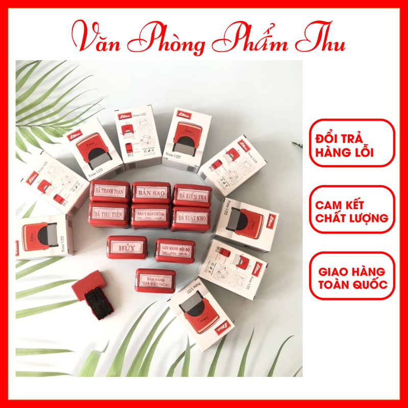 Con dấu shiny s-222 - con dấu đã thanh toán /con dấu đã thu tiền/đã chi tiền / con dấu đã xuất hóa đơn/ bán hàng qua điện thoại /nội dung khác shiny s-222♻️văn phòng phẩm thu