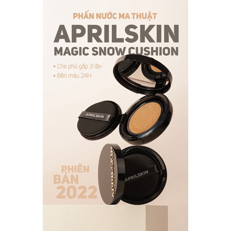 [01 Lõi] Phấn Nước April Skin Magic Snow Cushion 3.0 Triple Cover Powder 15g - 1 lõi