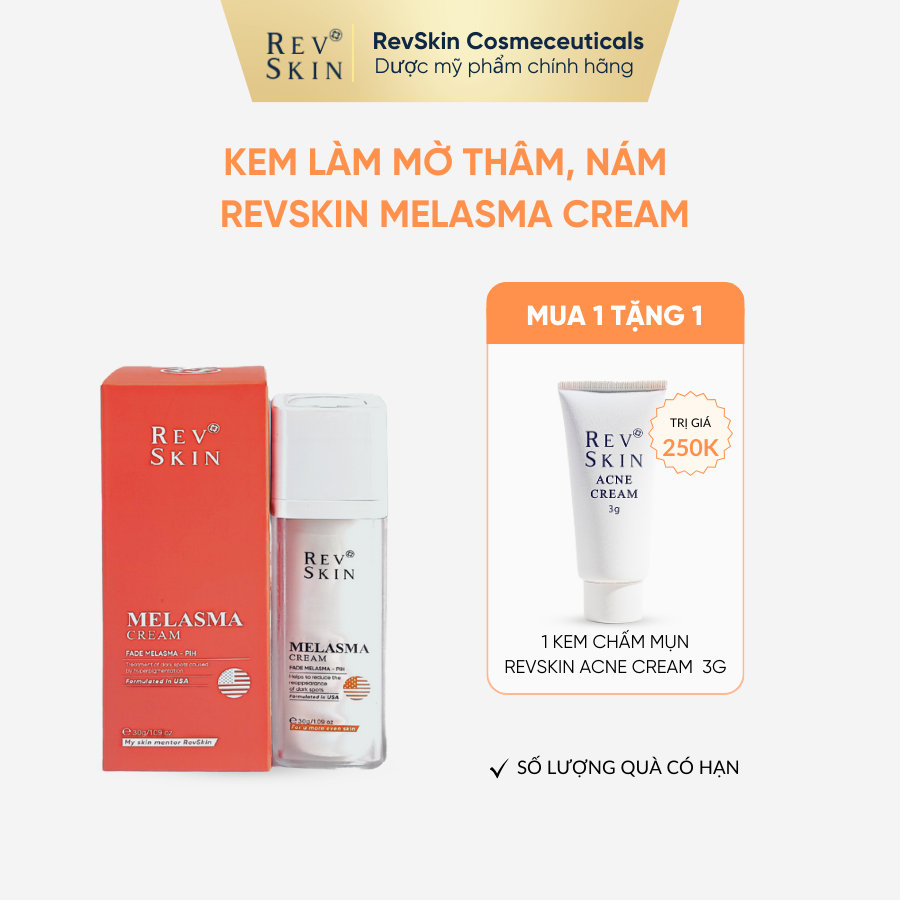 Kem làm mờ thâm, nám - revskin melasma cream