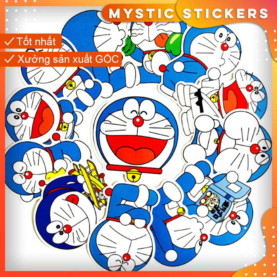 [DOREMON] 48 Sticker chống nước/Hình dán/Decal trang trí, dán xe laptop mũ bảo hiểm vali.