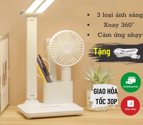 Đèn học, đèn học để bàn, đèn để bàn học tích điện 3 chế độ làm việc, đọc sách chống cận thị hiệu quả