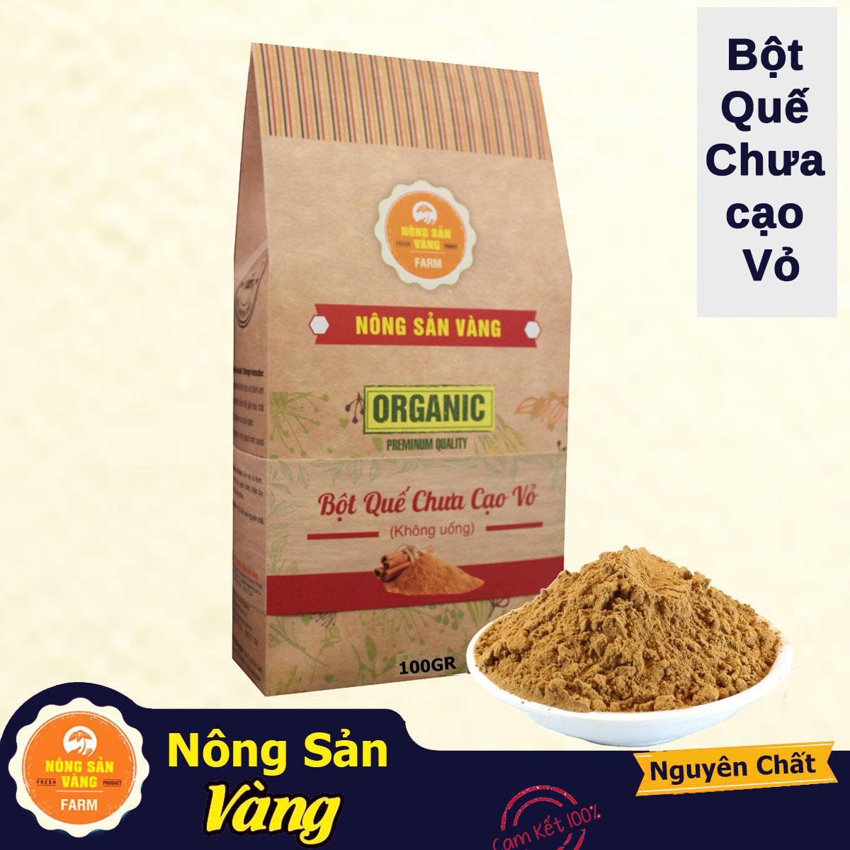 Bột Quế Nguyên Chất Chưa Cạo Vỏ 100gr giảm cân giảm mỡ bụng đắp mặt - Nông Sản Vàng