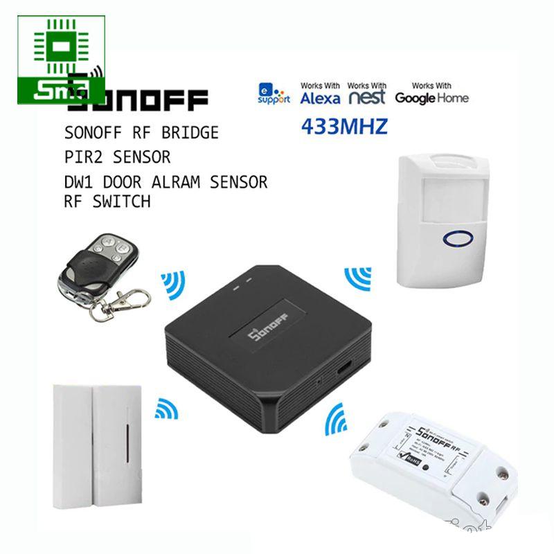 Bộ điều khiển học lệnh rf 433mhz qua wifi sonoff rf bridge