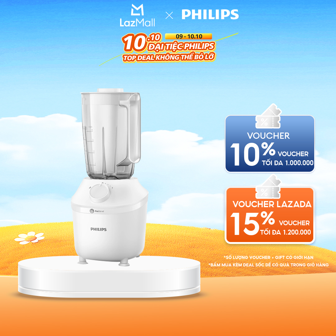 Máy Xay Sinh Tố Philips HR2041/00 Thế Hệ Mới |450W| Xay Nhuyễn Mịn - Hàng Chính Hãng