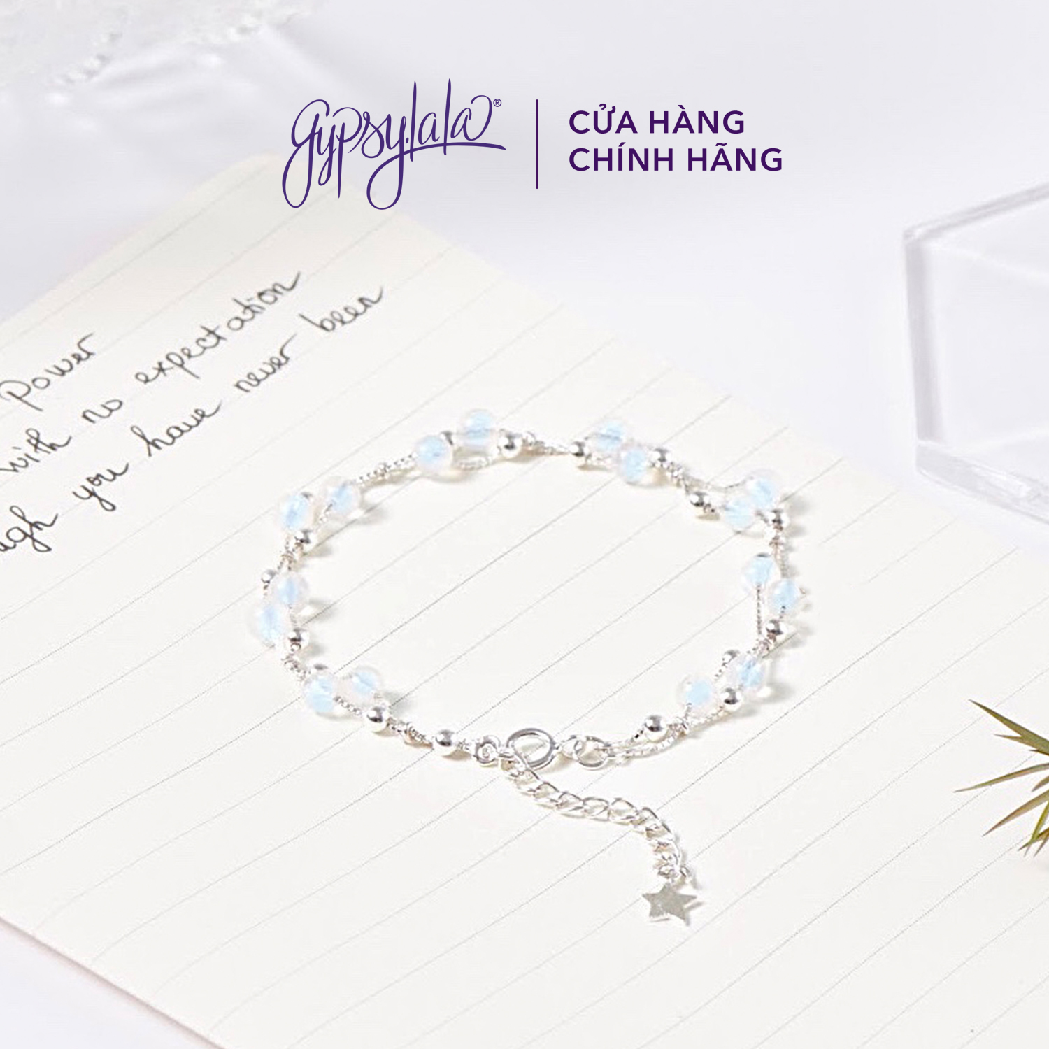 Vòng tay đá ánh trăng moonstone mini may mắn sp002474 gypsy.lala