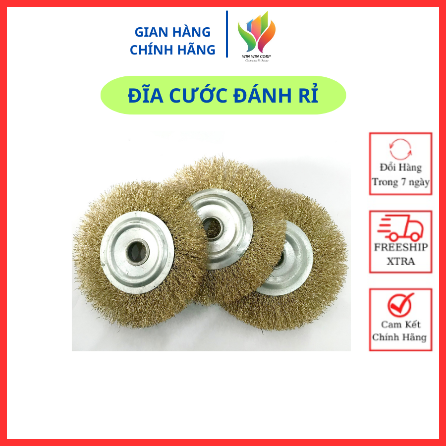 Bánh cước sợi thép , chổi đánh gỉ sắt , lưỡi mài chà đánh gỉ 100mm