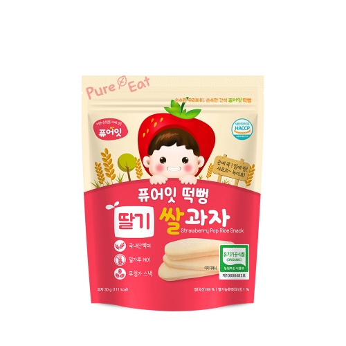 Bánh gạo ăn dặm hữu cơ dẹp Naebro Pure Eat 30g cho bé 6M- Hàn Quốc