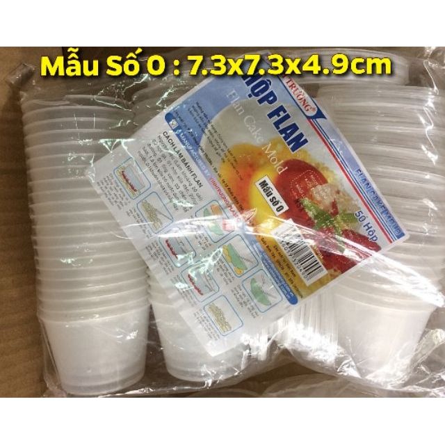 Combo 25 hũ flan số 0 đựng slime , làm bánh flan