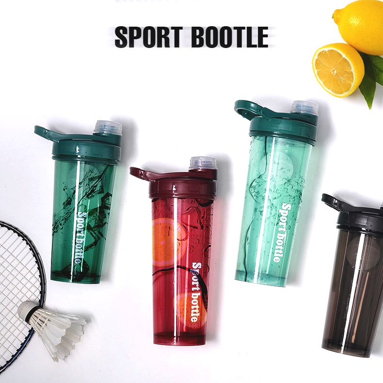 Bình đựng nước tập gym bình nước thể thao sport bootle có nắp mở 750ml