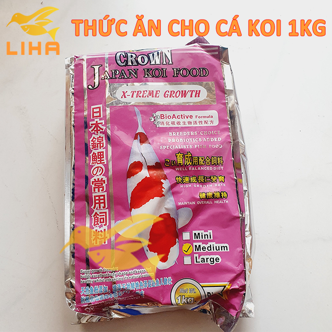 Thức Ăn Cá Koi Japan Koi Food Crown X-Treme Growth 1kg - Cám Cá Koi Cao Cấp