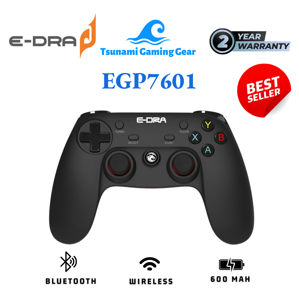 Tay cầm chơi game E-Dra EGP7601 Bluetooth/ Wireless 2.4G BH 2 năm