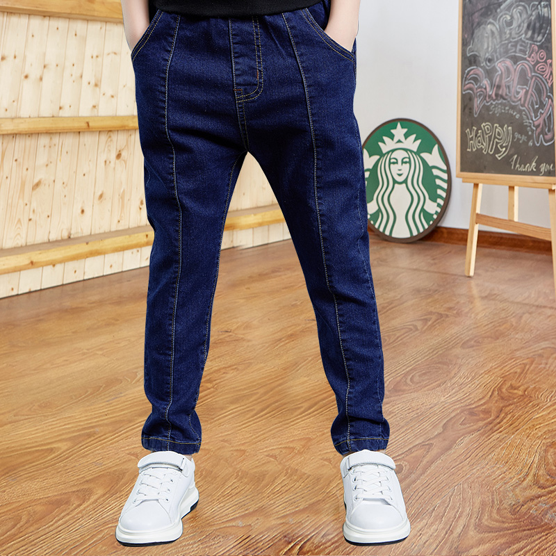 Diimuu quần bò bé trai trẻ em, quần denim quần dài dáng ôm thường ngày quần áo trẻ em