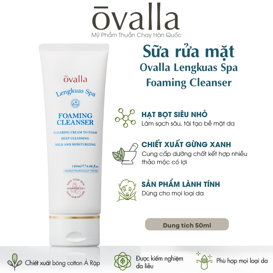 [GIFT] SỮA RỬA MẶT THUẦN CHAY MINISIZE OVALLA 30ML