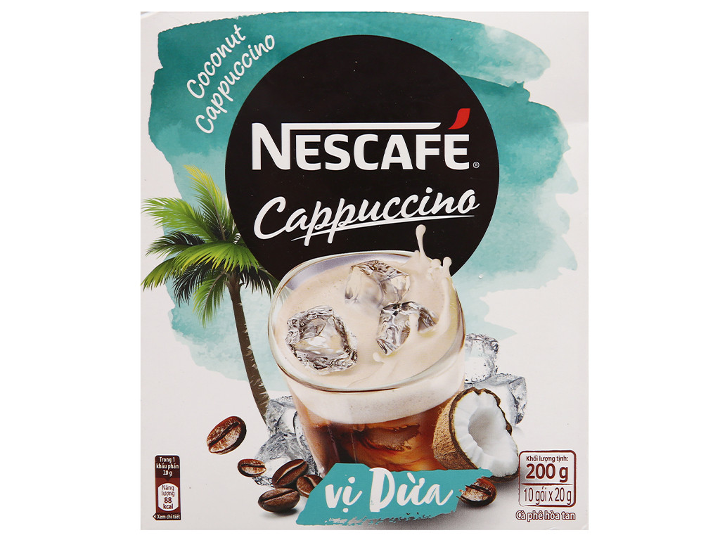 Cà phê cappuccino nescafé vị dừa 200g - cpcpcnncvd200g
