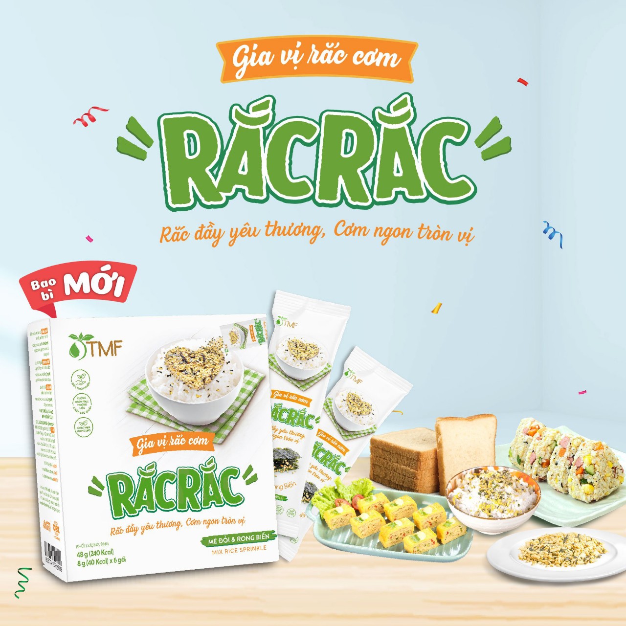 Gia vị rắc cơm Lúa mạch rong biển Tâm Minh Foods 48gr-100gr
