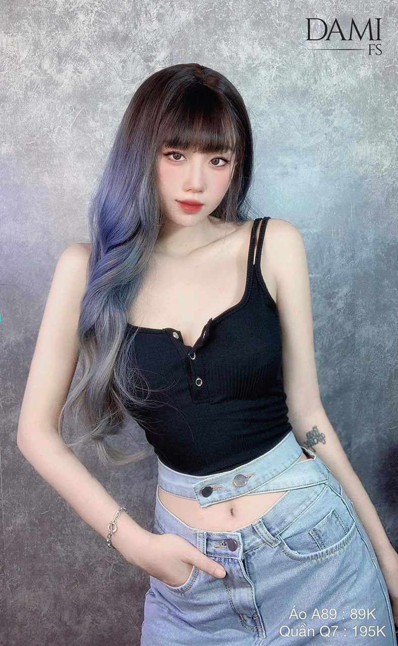 Áo 2 dây croptop có mút ngực dáng ôm xinh xắn dễ mặc kèm ảnh thật