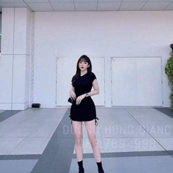 Đầm body rút dây