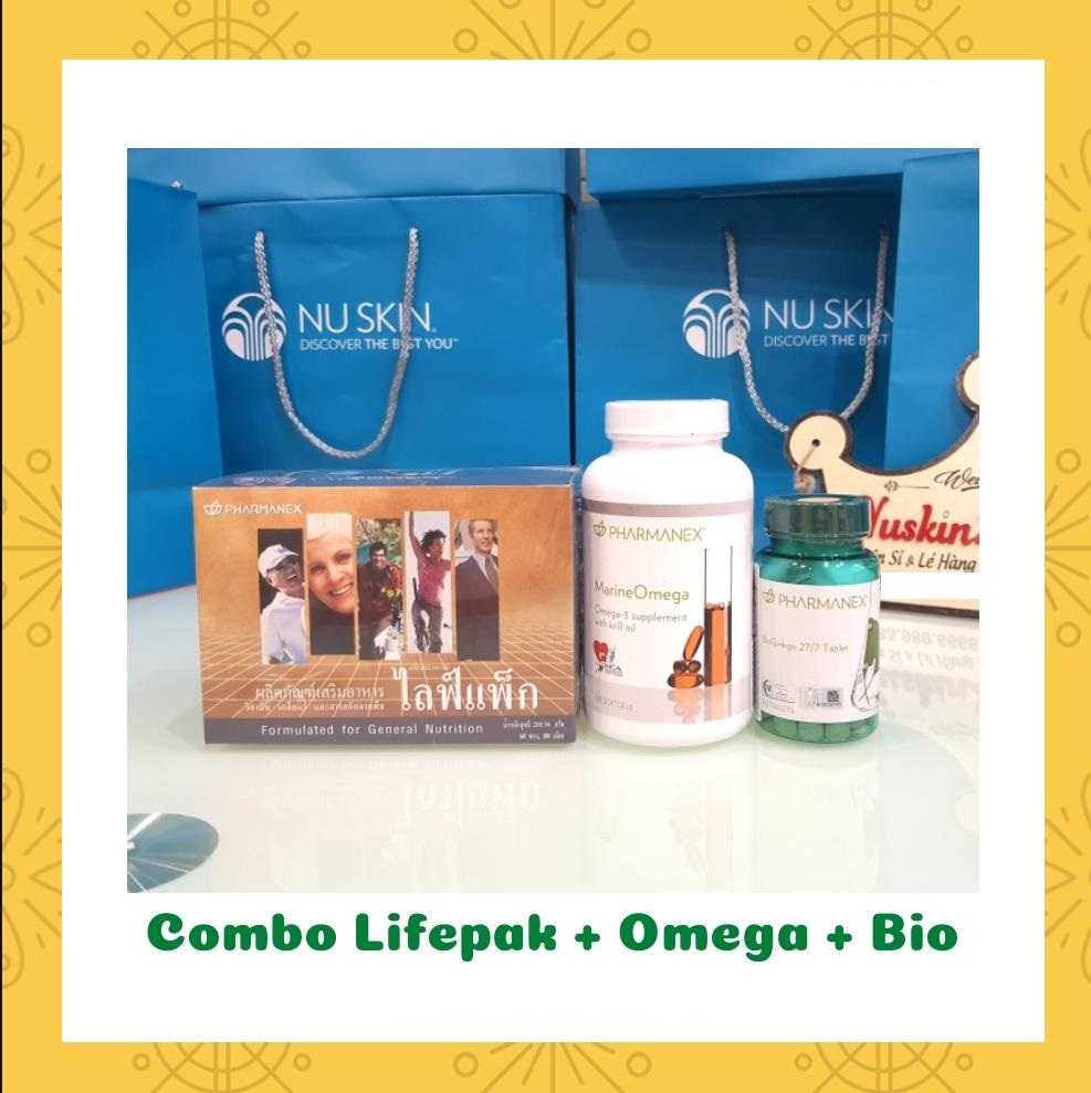 Combo 1 Lifepak + 1 Omega + 1 Bioginkgo NuSkin