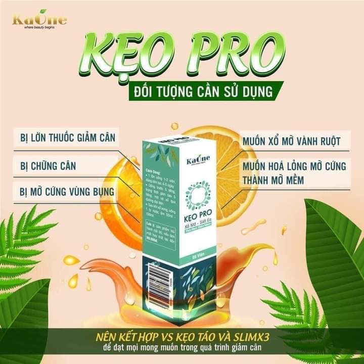 Kẹo Pro Xổ Mỡ Tan Mỡ Hiệu Qủa Hộp 8 Viên