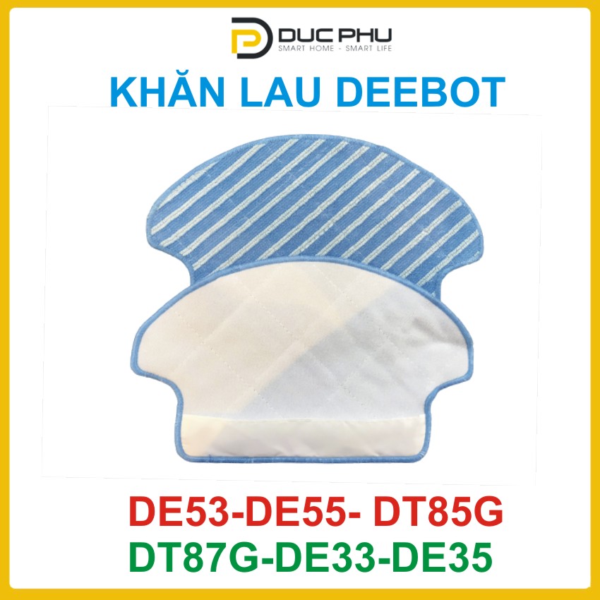 Phụ kiện khăn lau, giẻ lau, thảm lau robot hút bụi Ecovacs Deebot DE53, DE55, DT85G, DT87G, DE33, DE35