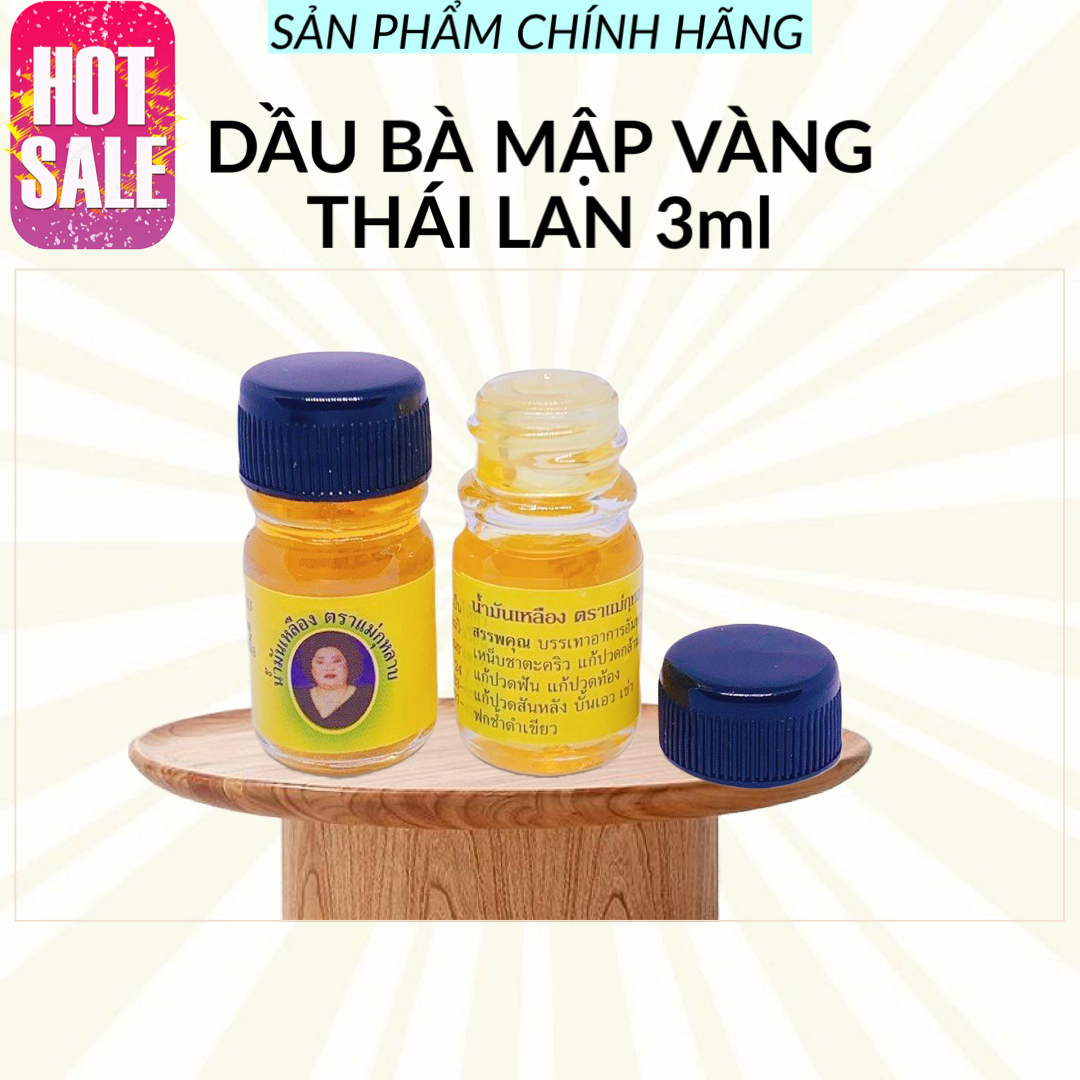 Dầu bà mập vàng thái lan 3ml -hàng chính hãng