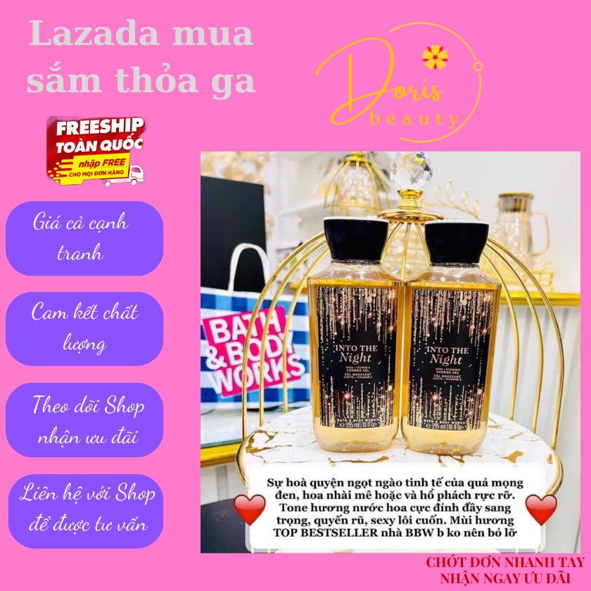 Bộ sưu tập sữa tắm lưu hương mịn da bath& body works 295ml