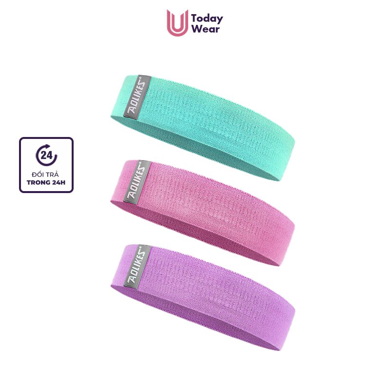 Dây kháng lực miniband tập gym Aolikes hỗ trợ tập chân mông siêu bền Today U Wear