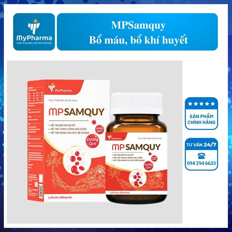 MPSAMQUY hộp 60 viên – Viên bổ máu, bổ khí huyết ,giảm mệt mỏi, nâng cao sức đề kháng