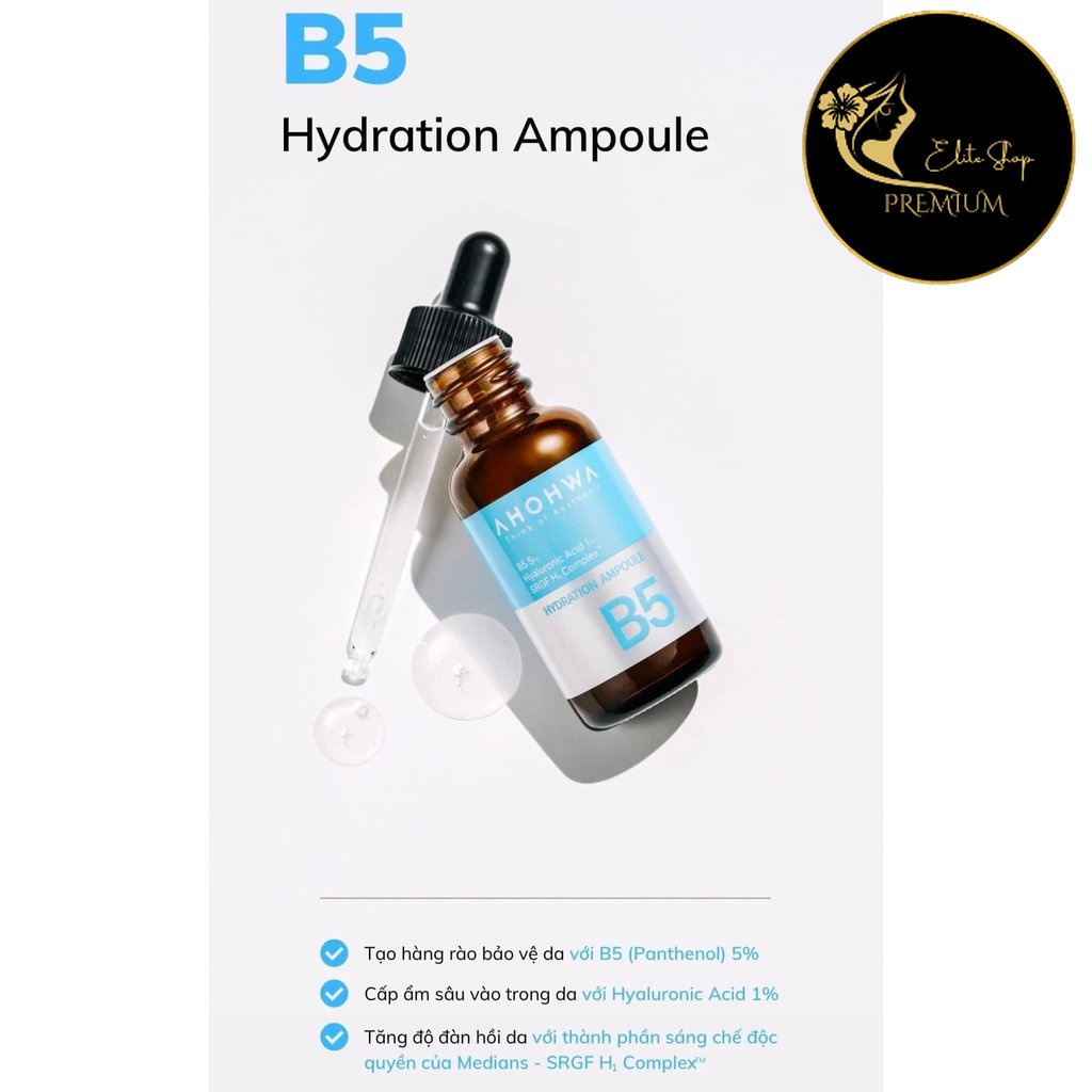 Tinh chất B5 cấp ẩm và phục hồi da Ahohwa Hydration Ampoule