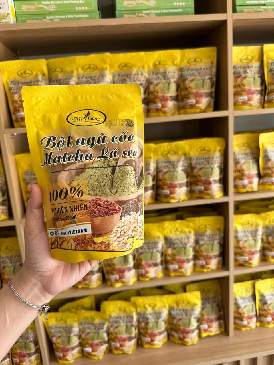 Mẫu Mới Bột Tan Mỡ Bụng Giảm Mở, Ngũ Cốc Matcha Lá Sen