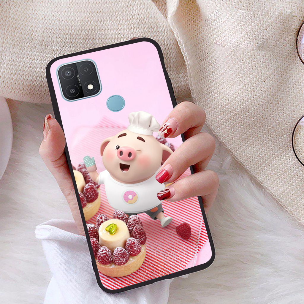Ốp lưng Oppo A15 viền dẻo TPU BST Pig Cute