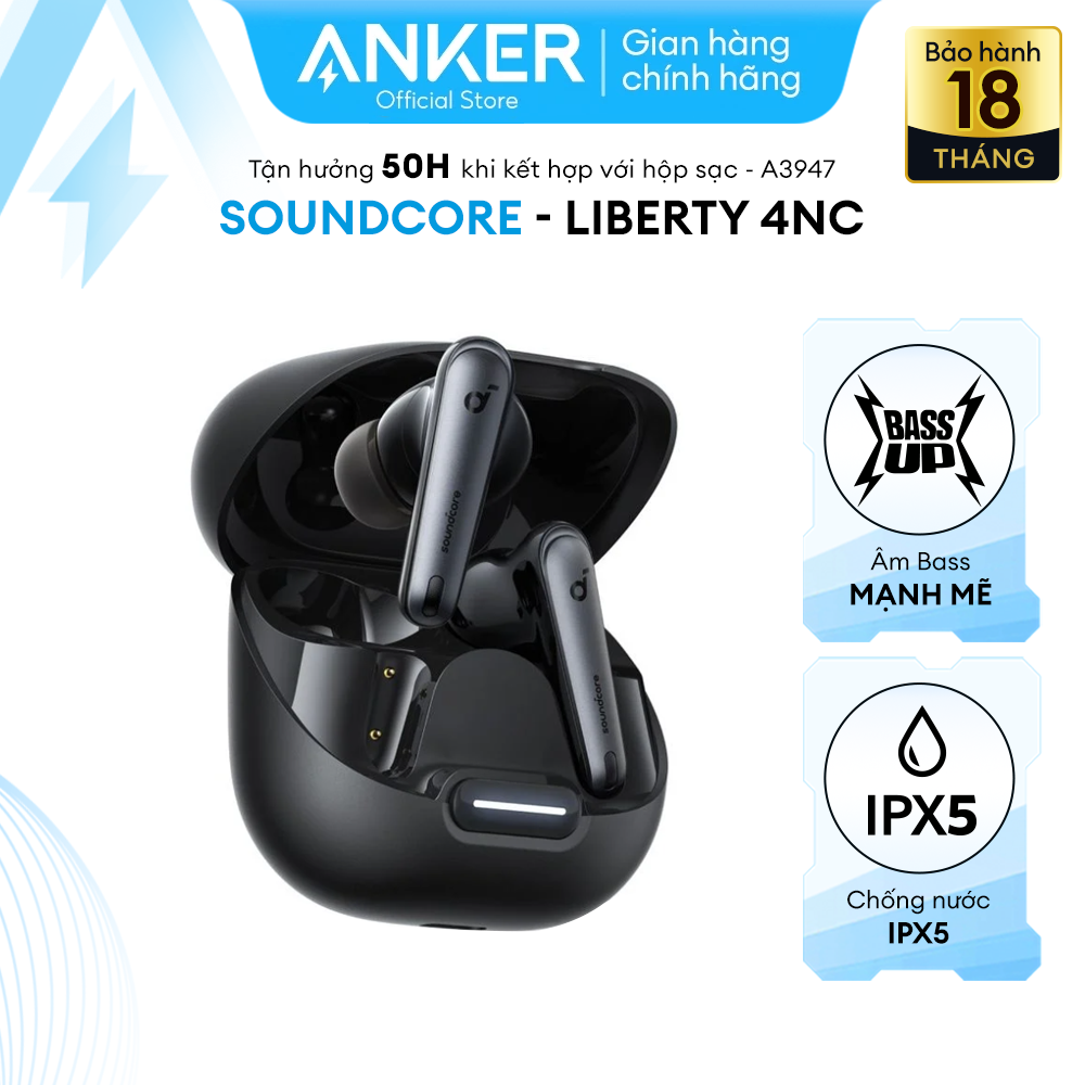 Tai nghe không dây Bluetooth Anker Soundcore Liberty 4 NC - A3947