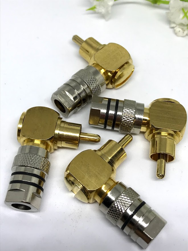 Jack rắc Av hoa sen rca cong bẻ góc loại bắt vít chất lượng. Báo giá 1 cái