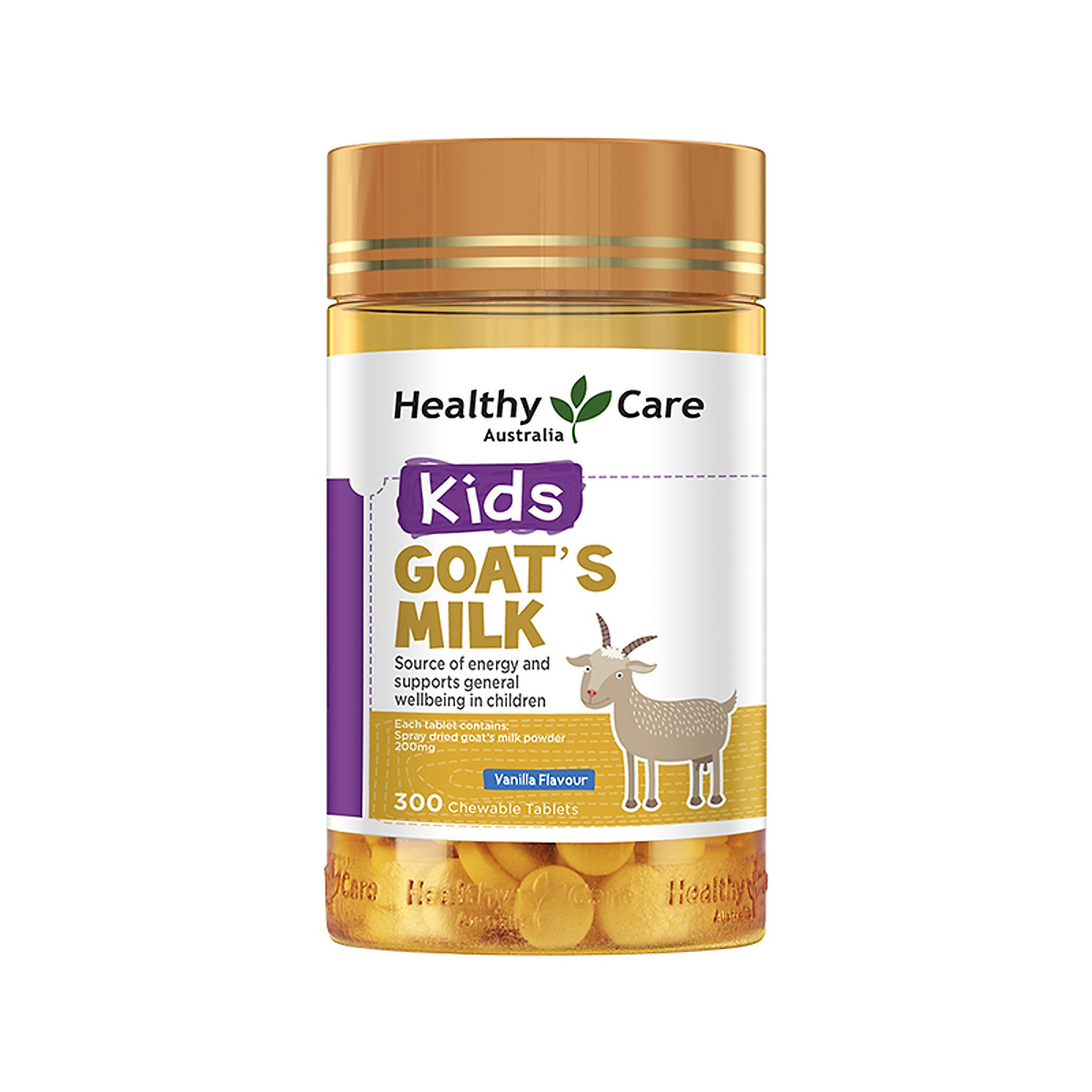 Sữa dê cô đặc ít béo dạng viên Healthy Care 300 viên  Goat Milk Healthycare