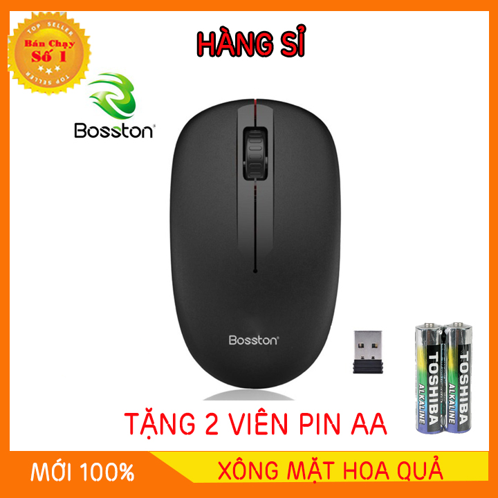 [HÀNG TỐT]  Chuột không dây, chuột Bluetooth Q5 màu đen tặng kèm 2 PIN
