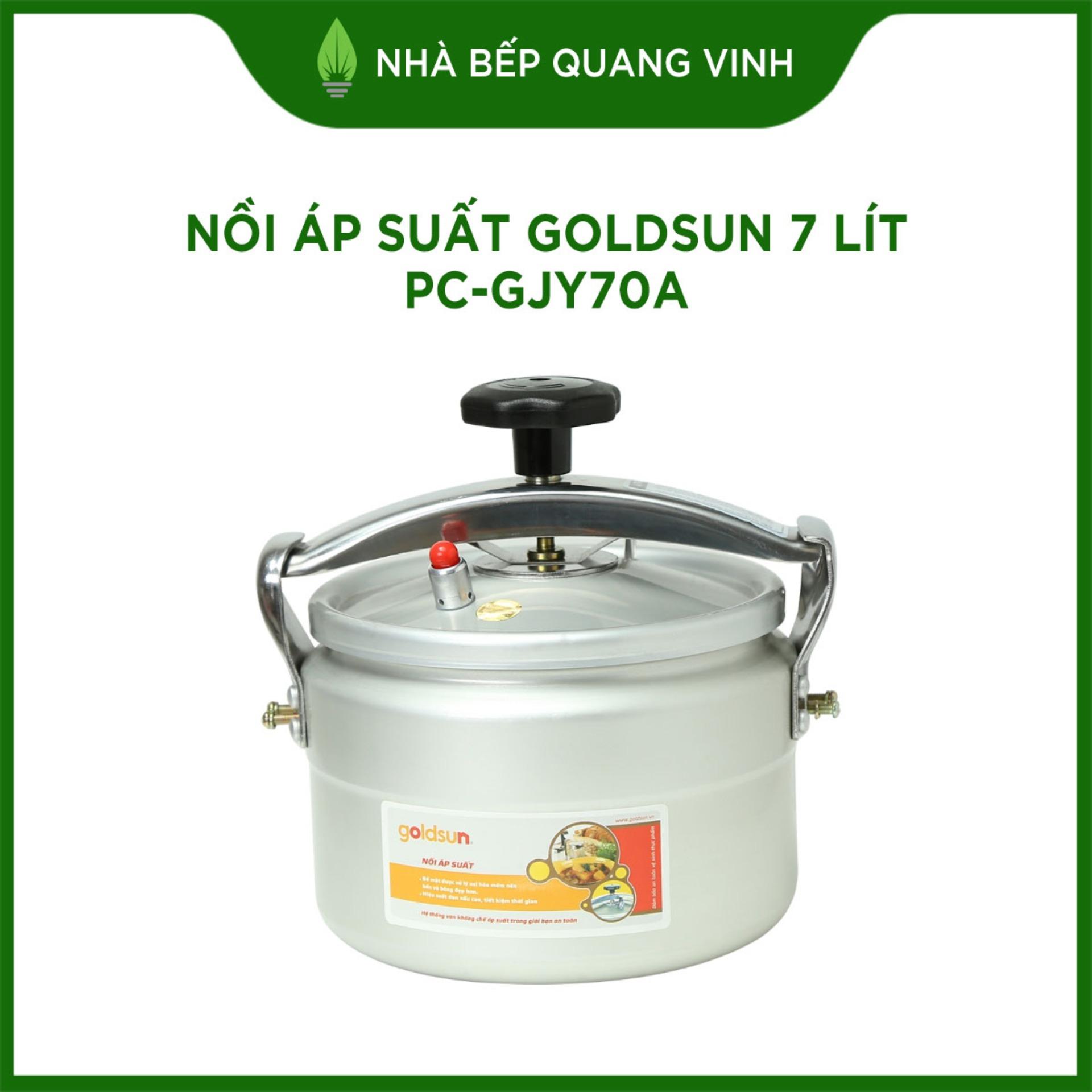 Nồi áp suất nhôm anod Goldsun GPC1900-07- 7l dùng cho bếp từ QUANG VINH