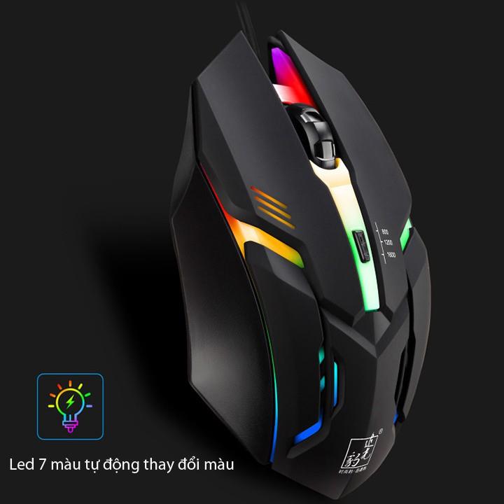 Chuột có dây◐ Chuột gaming có dây đèn led đổi màu cực đẹp chuột game thủ cực ngầu cho máy tính laptop
