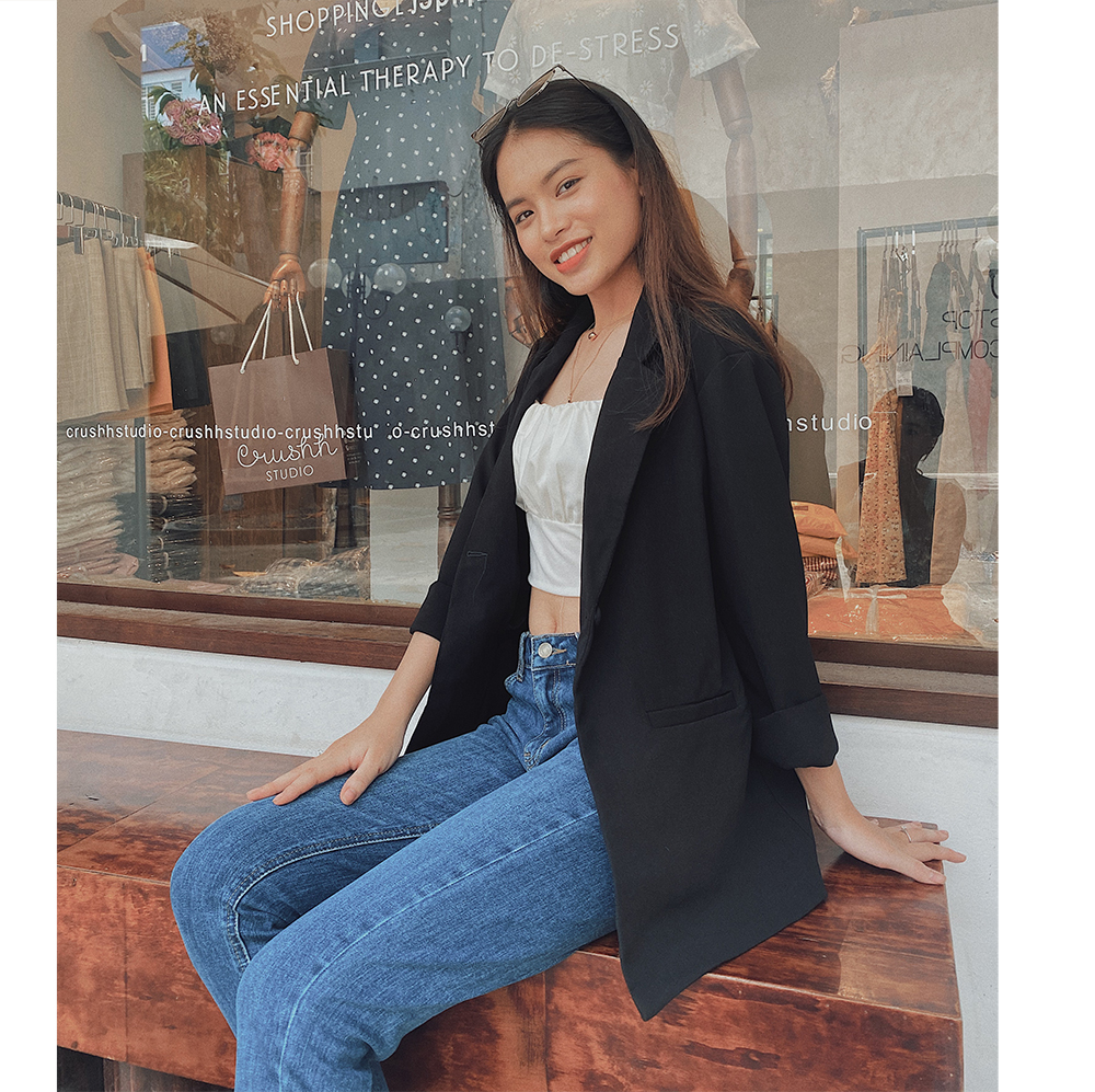 Áo khoác Blazer nữ Lucetfashion, áo vest nữ
