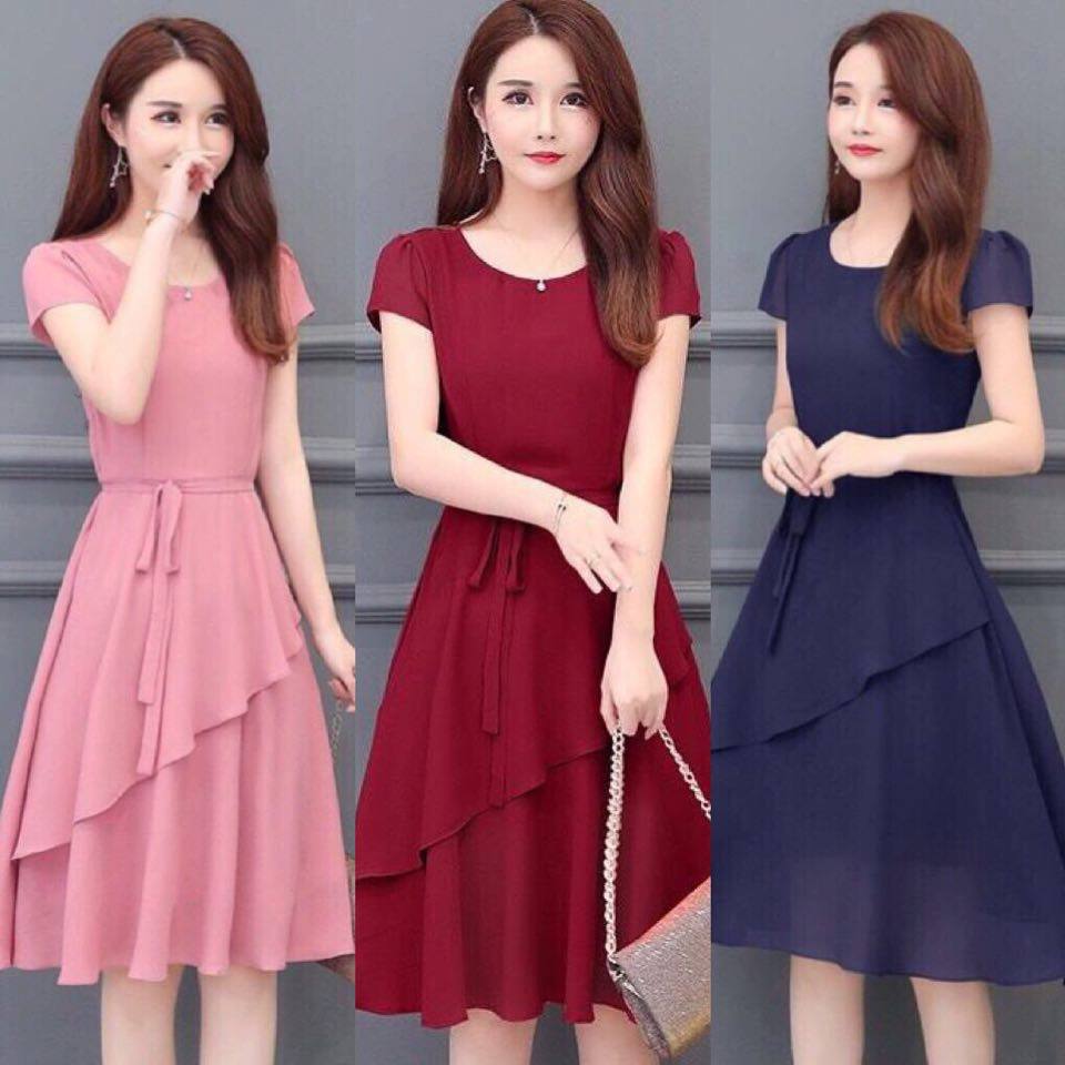 [HCM]ĐẦM XÒE VOAN DỰ TIỆC THẮT NƠ EO SIÊU DỄ THƯƠNG