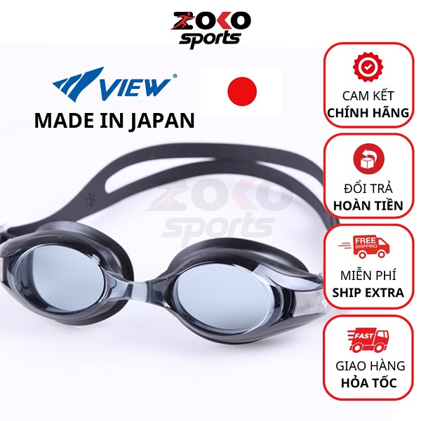 Kính bơi VIEW 500S nội địa Nhật, Kính bơi người lớn chống tia UV chống mờ hơi nước