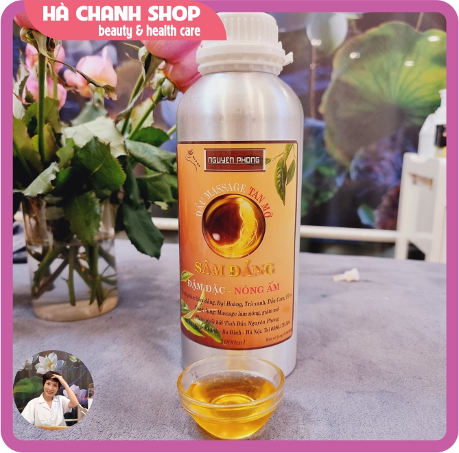 Dầu massage tan mỡ giảm béo đậm đặc chiết xuất sâm đắng 1000ml - Hà chanh shop