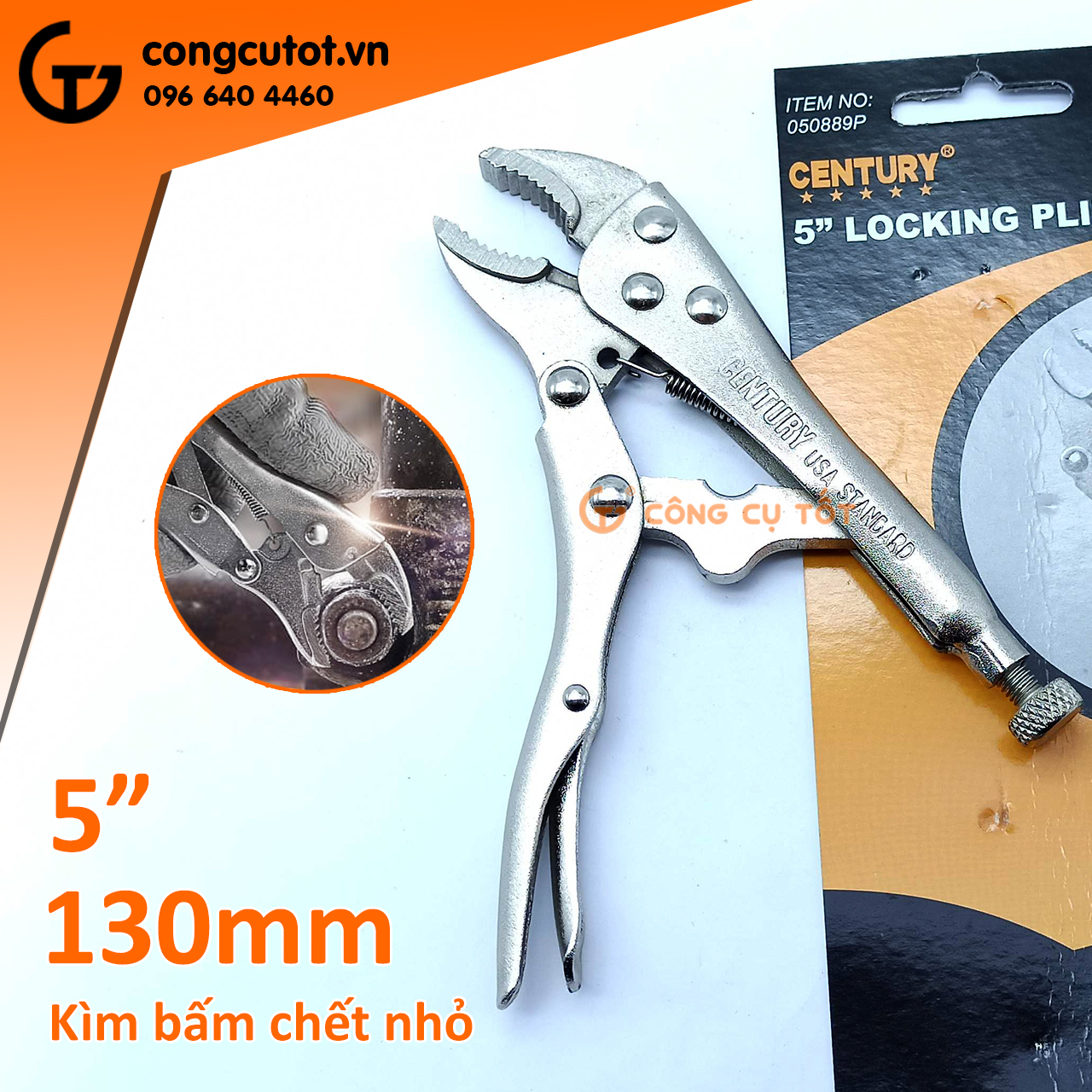 Kìm bấm chết xi trắng Century 050889P 5 inch