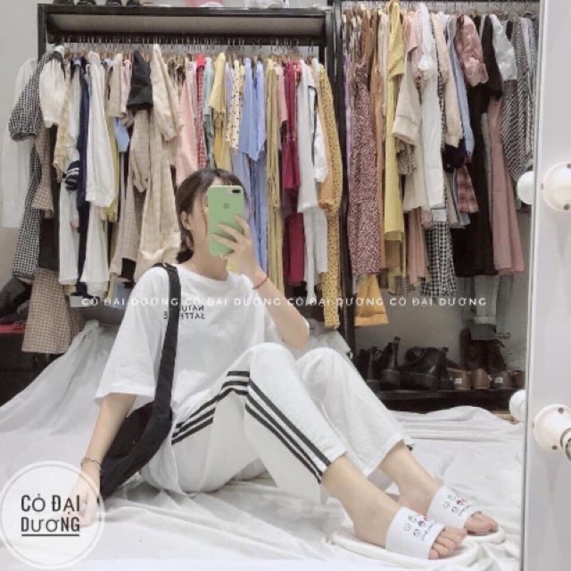 Quần ống rộng đũi 3 sọc siêu mát siêu xin