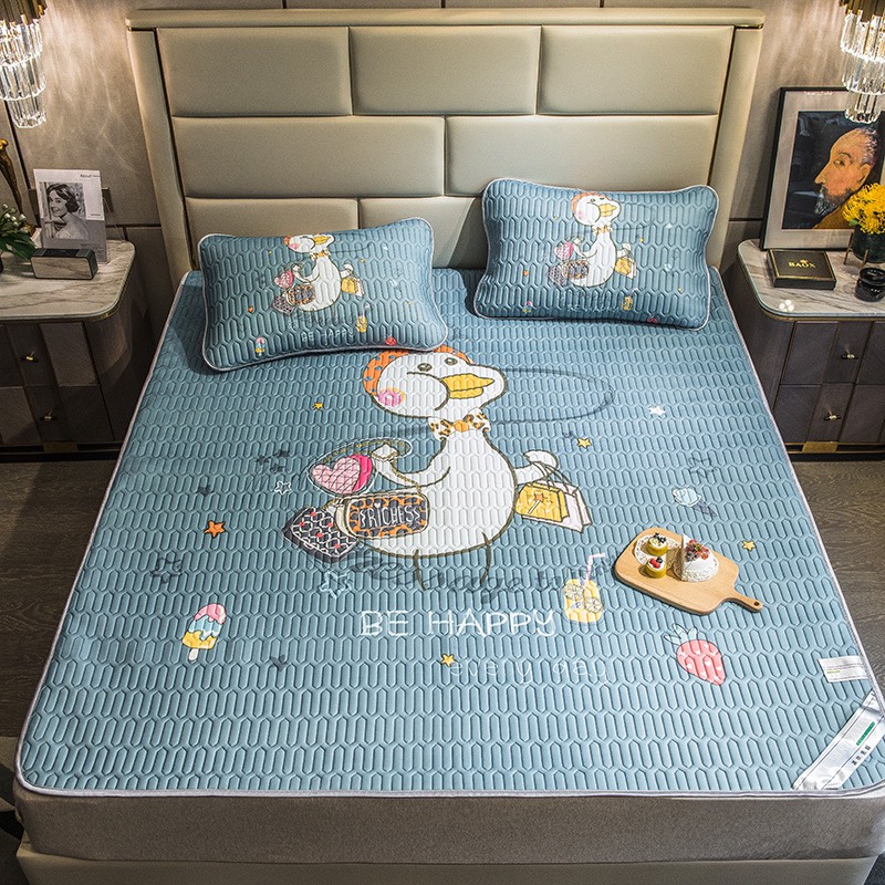 Chiếu điều hòa tencel mủ cao su non thiên nhiên - mẫu hoa lá 1,8x2m