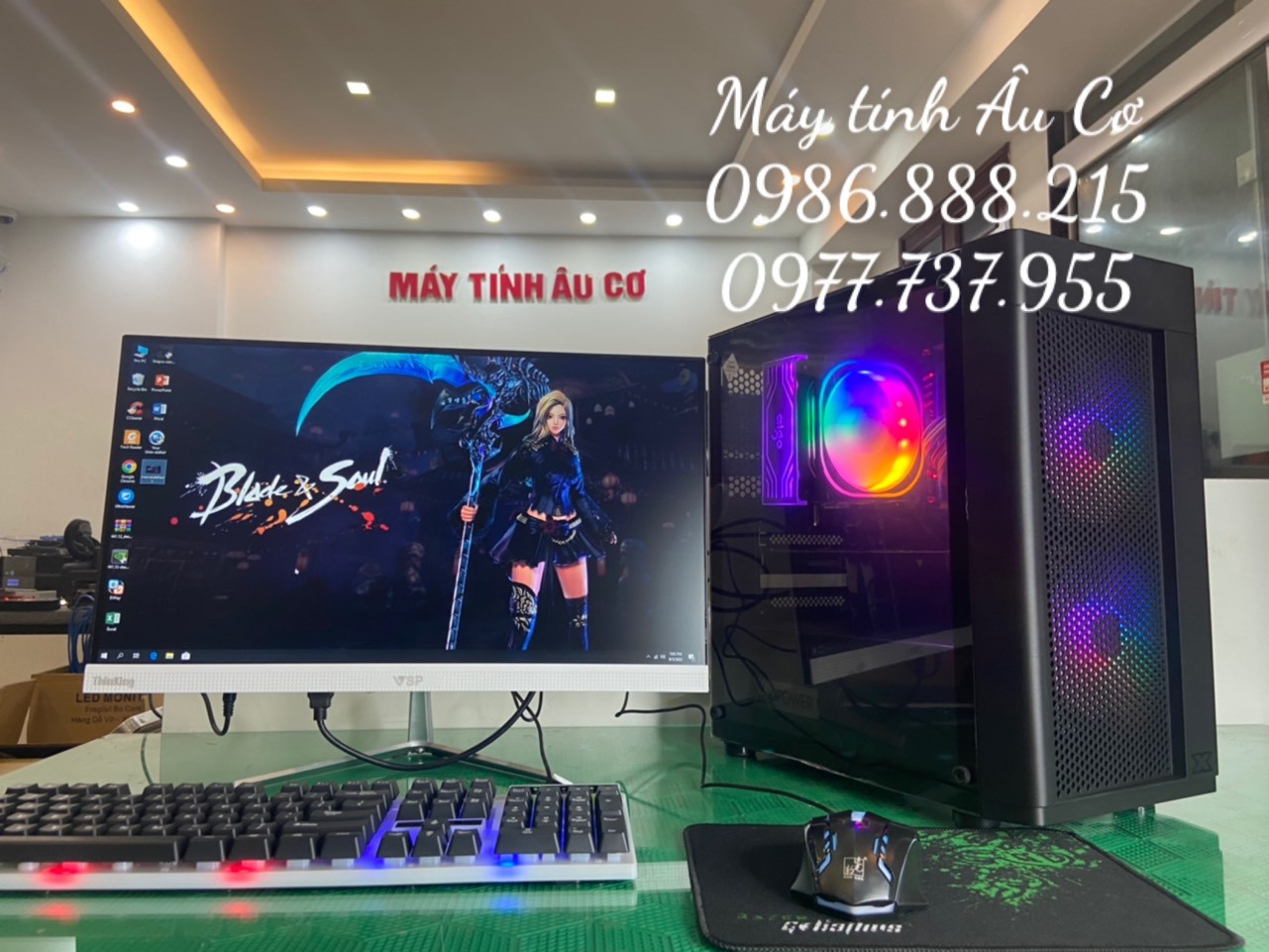 [Trả góp 0%]Bộ máy tính Chơi Game Xigmateck Led+  Màn hình 24 inch Chuyên chơi Game PUBG - LMHT , FIFA- Tặng Bàn phím chuột - Chuyên dùng cho Công ty Doanh Nghiệp